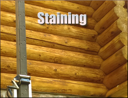  Browns Summit, North Carolina Log Home Staining